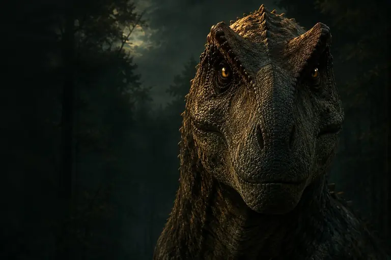 Illustration of a allosaurus