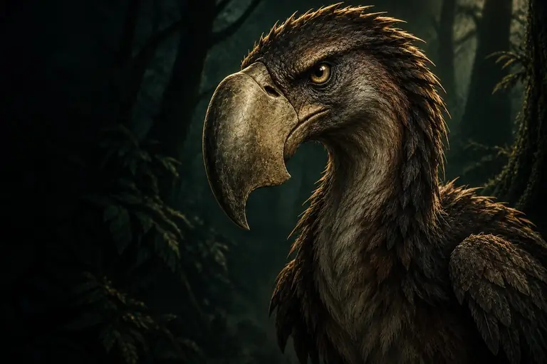 Illustration of a axe beak