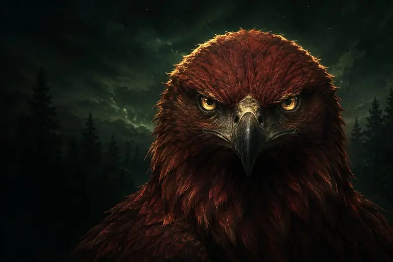 Illustration of a blood hawk