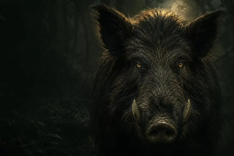 Illustration of a boar