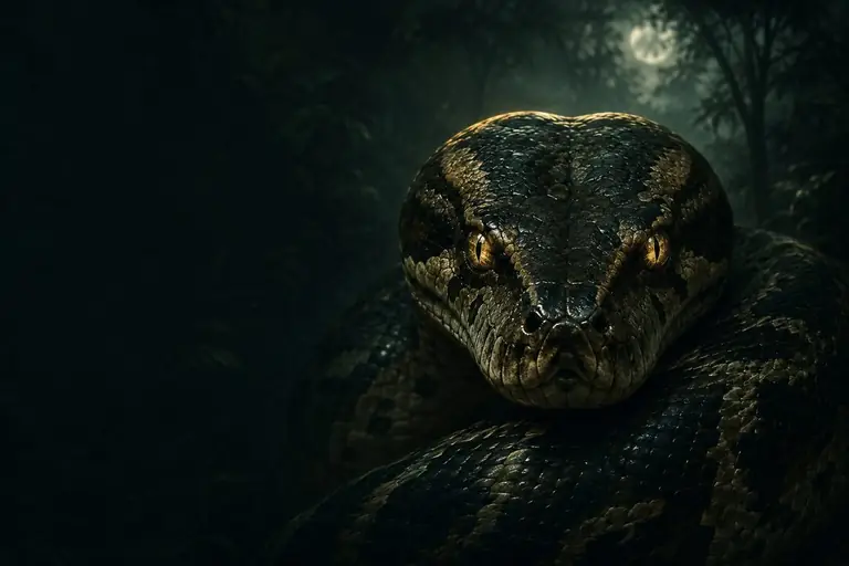 Illustration of a constrictor snake