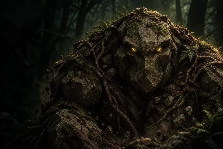 Illustration of a earth elemental
