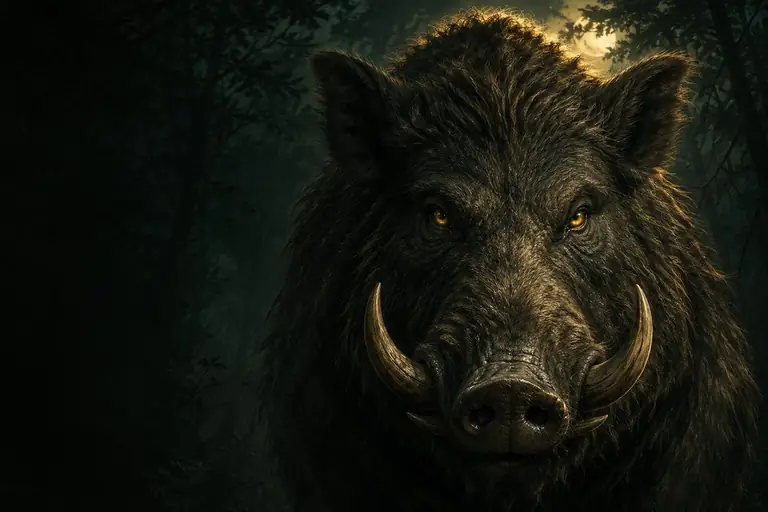 Illustration of a giant boar