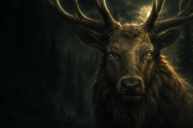 Illustration of a giant elk