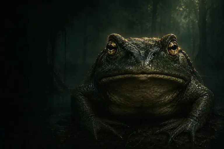 Illustration of a giant frog