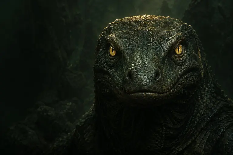 Illustration of a giant lizard