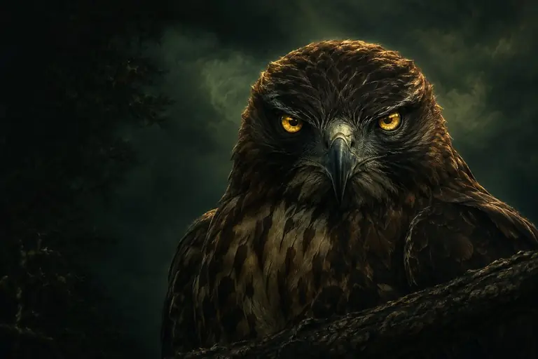 Illustration of a hawk