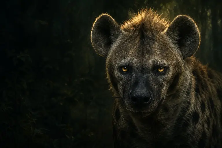 Illustration of a hyena