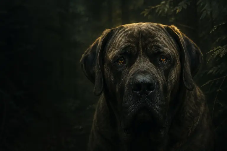 Illustration of a mastiff