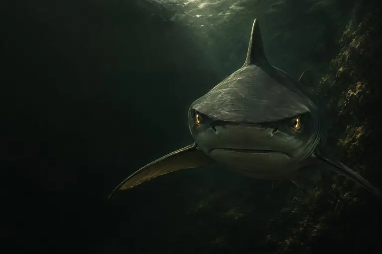 Illustration of a reef shark