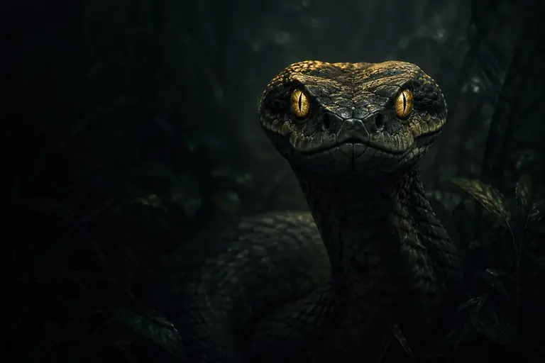 Illustration of a poisonous snake