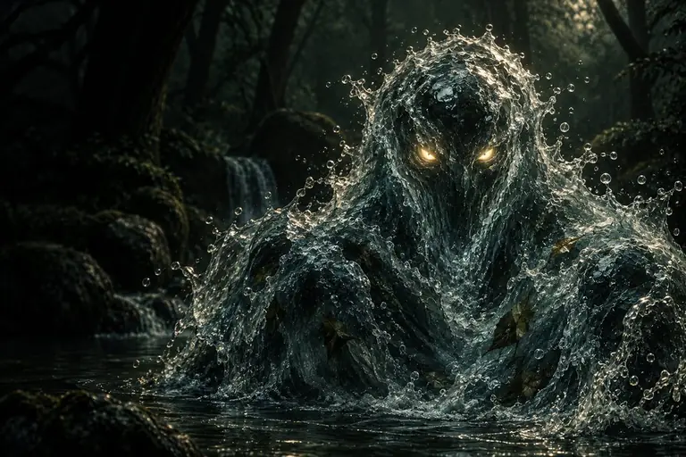 Illustration of a water elemental